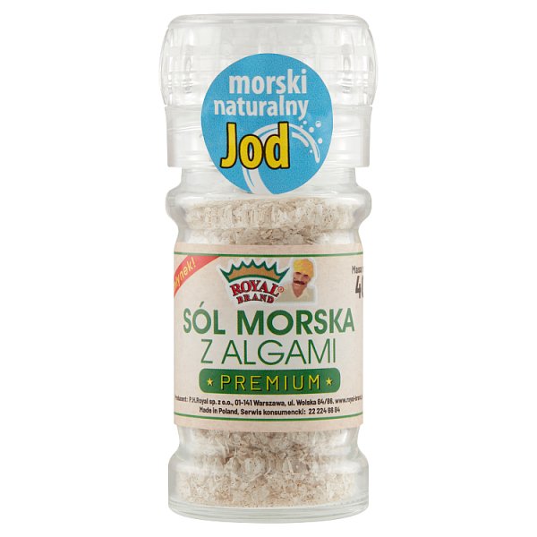 Royal Brand Premium Sól morska z algami 40 g