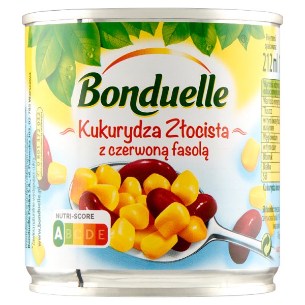 Bonduelle Kukurydza Złocista z czerwoną fasolą 170 g