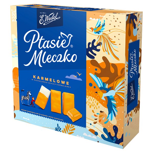 E. Wedel Ptasie mleczko karmelowe w czekoladzie białej karmelowej 340 g