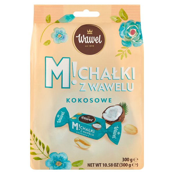 Wawel Michałki z Wawelu Cukierki w czekoladzie kokosowe 300 g