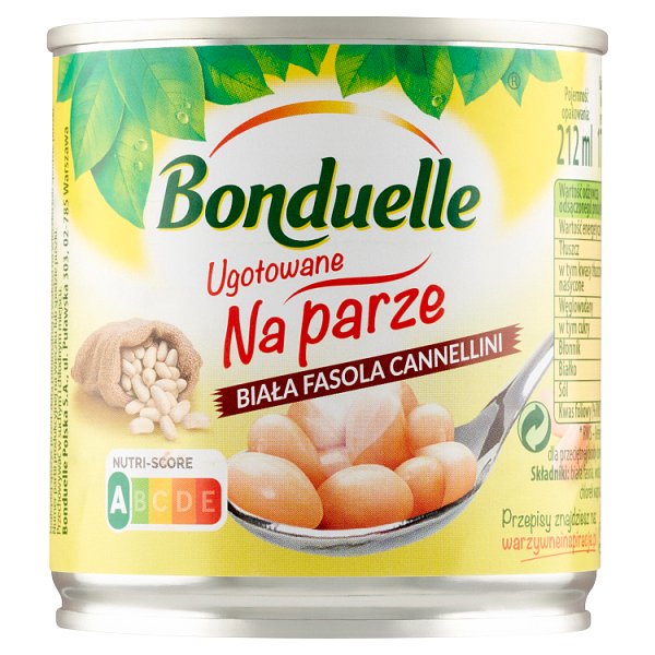 Bonduelle Ugotowane na parze Biała fasola Cannellini 175 g