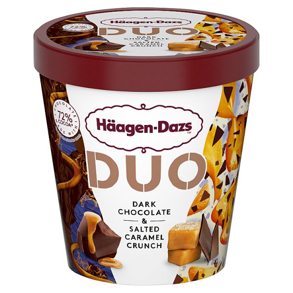 Häagen-Dazs Duo Dark Chocolate &amp; Salted Caramel Crunch Lody 420 ml