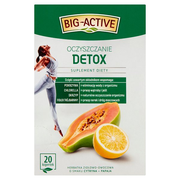 Big-Active Detox oczyszczanie Suplement diety herbatka ziołowo-owocowa 40 g (20 x 2 g)