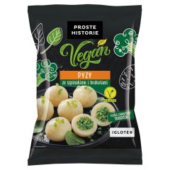 Proste Historie Vegan Pyzy ze szpinakiem i brokułami 450 g