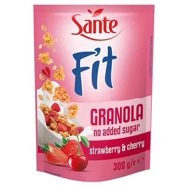 Sante Fit Granola truskawka &amp; wiśnia 300 g