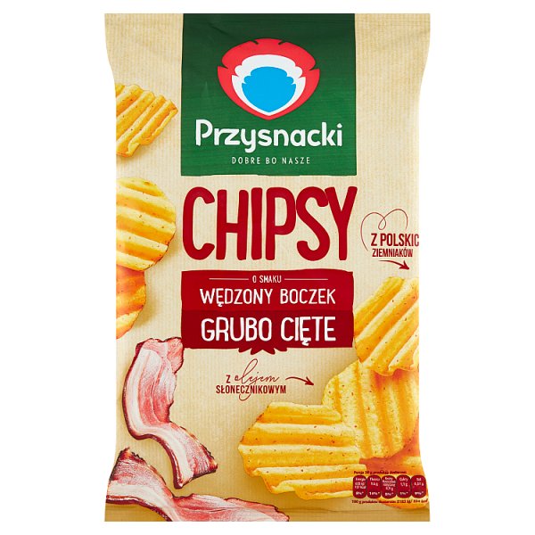 Przysnacki Chipsy o smaku wędzony boczek 135 g