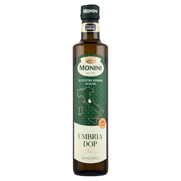 Monini Umbria DOP Oliwa z oliwek najwyższej jakości z pierwszego tłoczenia 500 ml