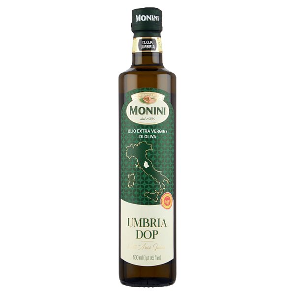 Monini Umbria DOP Oliwa z oliwek najwyższej jakości z pierwszego tłoczenia 500 ml