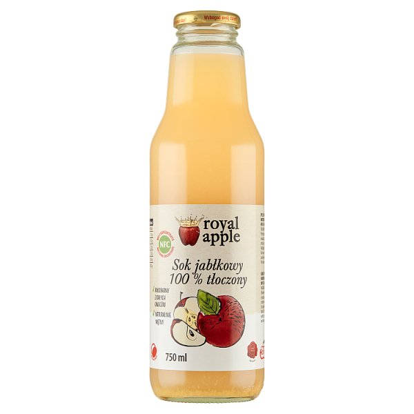 Royal apple Sok jabłkowy 100 % tłoczony 750 ml