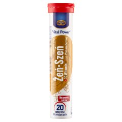 Krüger Vital Power Suplement diety żeń-szeń + 10 witamin smak pomarańczowy 80 g (20 sztuk)