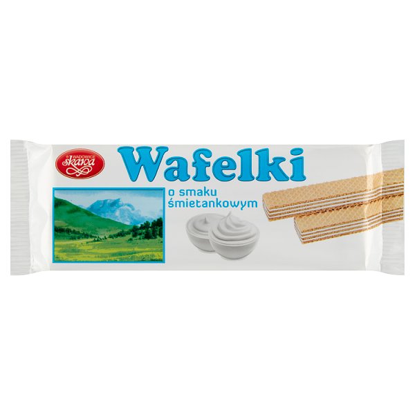 Wadowice Skawa Wafelki o smaku śmietankowym 80 g