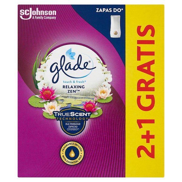 Glade Touch &amp; Fresh Relaxing Zen Zapas do odświeżacza powietrza 30 ml (3 x 10 ml)