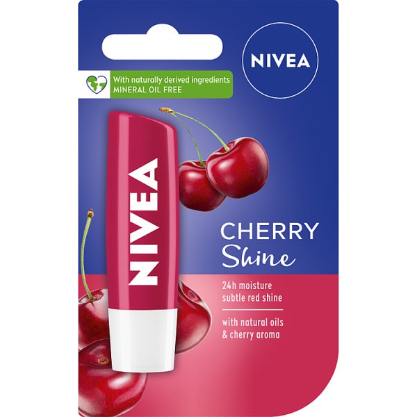Nivea Cherry Shine Pielęgnująca pomadka do ust o smaku wiśni 5,5 ml