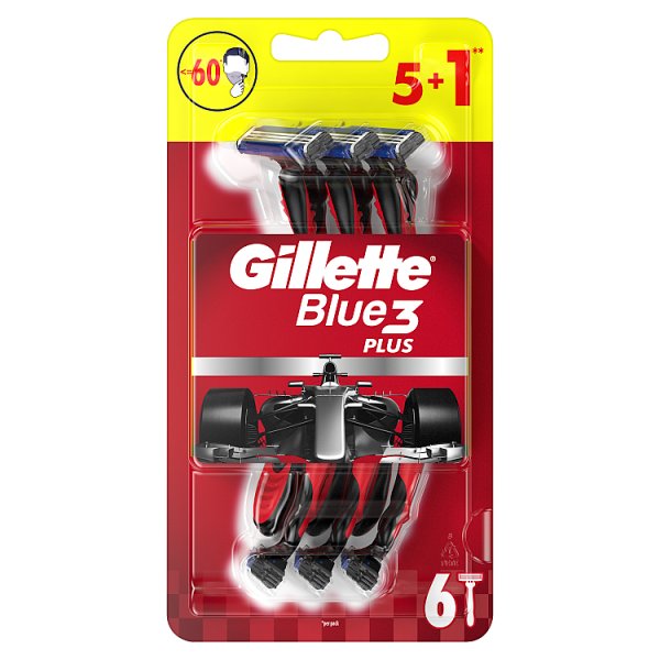 Gillette Blue3 Jednorazowa maszynka do golenia dla mężczyzn, 6 sztuk