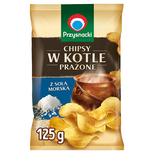 Przysnacki Chipsy w kotle prażone z solą morską 125 g