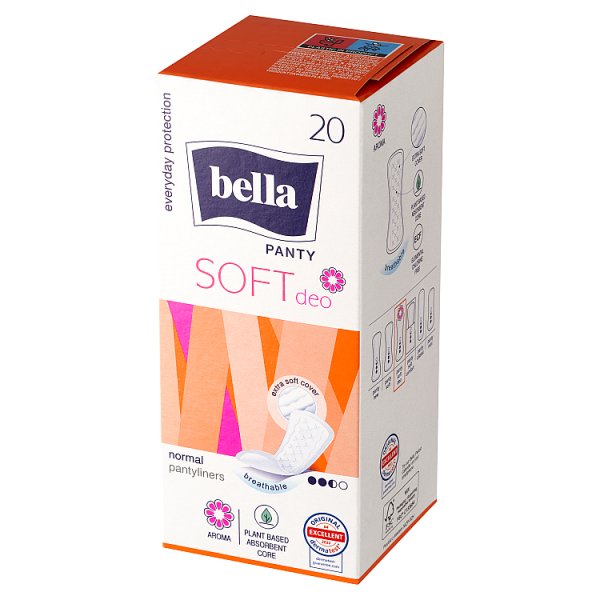 Bella Panty Soft Deo Normal Wkładki higieniczne 20 sztuk