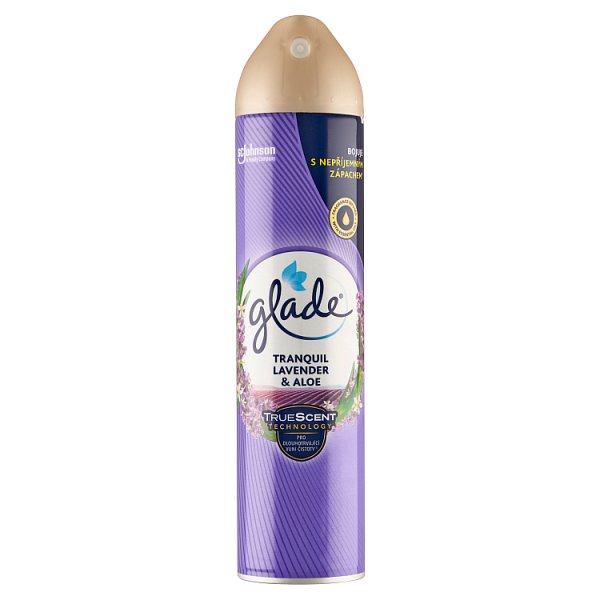 Glade Tranquil Lavender &amp; Aloe Odświeżacz powietrza w aerozolu 300 ml