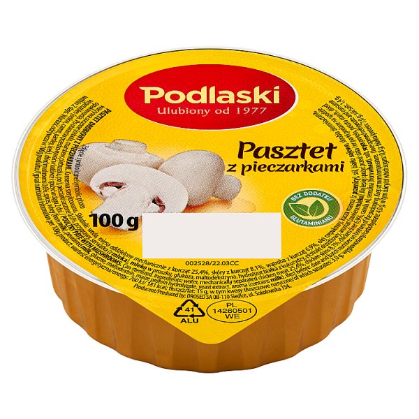 Podlaski Pasztet z pieczarkami 100 g