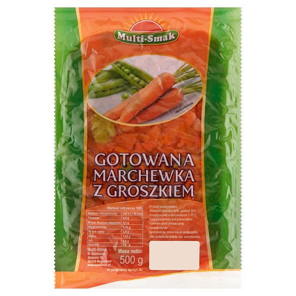 Gotowana marchewka z groszkiem 500 g