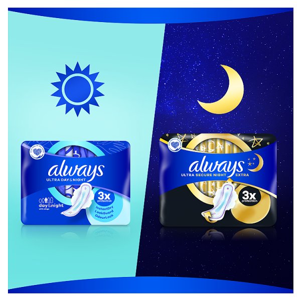 Always Ultra Day &amp; Night (R3) Ze Skrzydełkami Podpaski  Sztuk