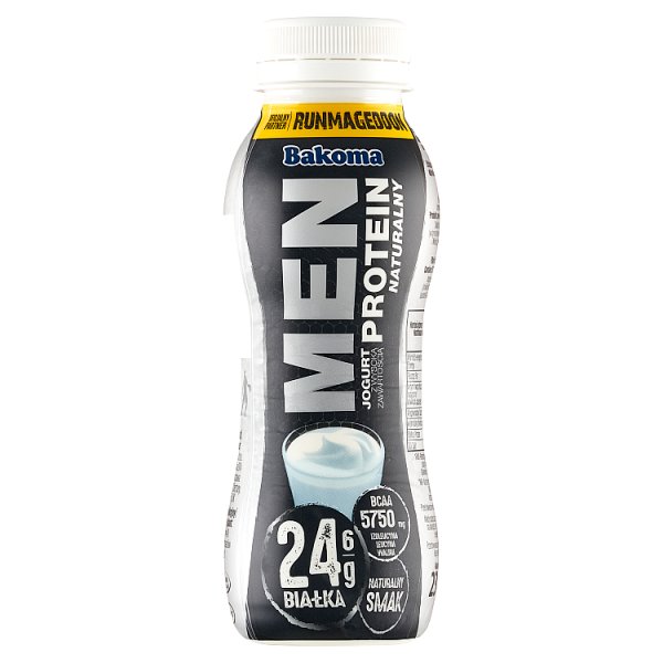Bakoma Men Jogurt z wysoką zawartością protein naturalny 230 g