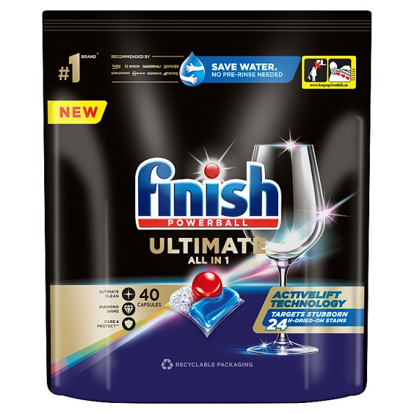 Finish Ultimate Fresh Kapsułki do mycia naczyń w zmywarce 516 g (40 sztuk)