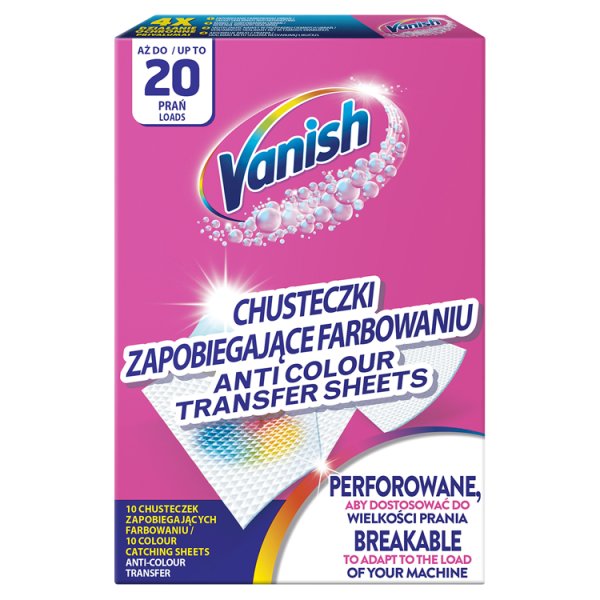 Vanish Color Protect Chusteczki zapobiegające farbowaniu 10 sztuk