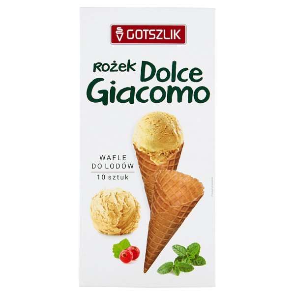 Wafle do lodów rożek Dolce Giacomo 135 g (10 sztuk)