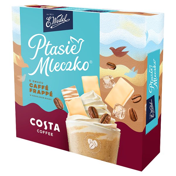 E. Wedel Ptasie mleczko o smaku  Caffé Frappé w czekoladzie białej 340 g