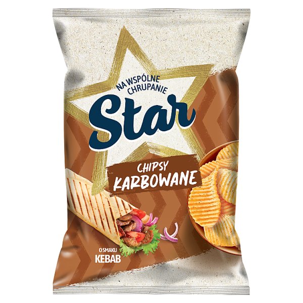 Star Chipsy karbowane o smaku kebab 130 g