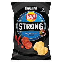 Lay's Strong Chipsy ziemniaczane karbowane o smaku pikantnego pepperoni 130 g