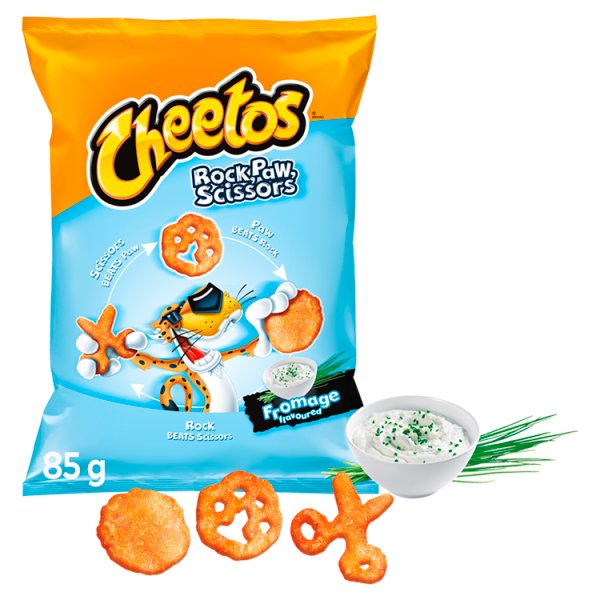 Cheetos Rock Paw Scissors Chrupki kukurydziane o smaku śmietankowym 85 g