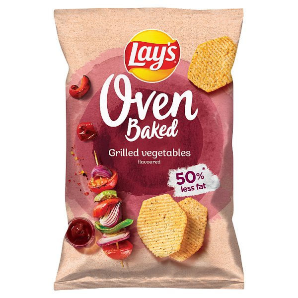 Lay&#039;s Oven Baked Pieczone formowane chipsy ziemniaczane o smaku grillowanych warzyw 125 g