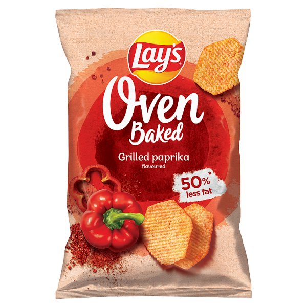 Lay&#039;s Oven Baked Pieczone formowane chipsy ziemniaczane o smaku grillowanej papryki 125 g