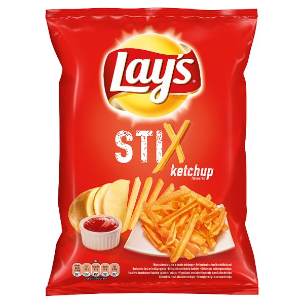 Lay&#039;s Stix Chipsy ziemniaczane o smaku ketchupu 140 g