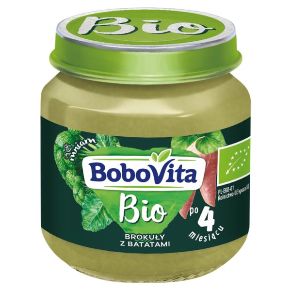 BoboVita Bio Brokuły z batatami po 4 miesiącu 125 g