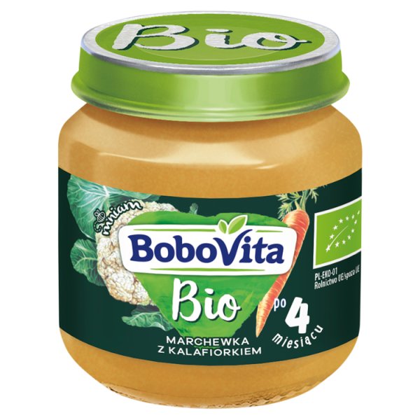 BoboVita Bio Marchewka z kalafiorkiem po 4 miesiącu 125 g