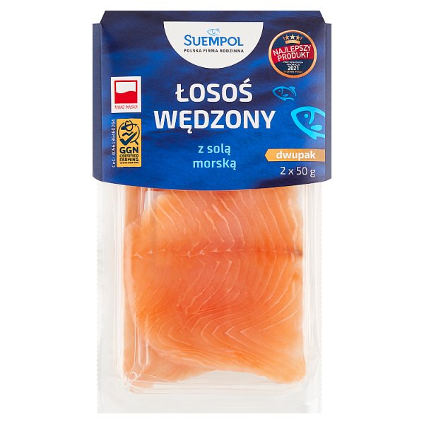 Suempol Łosoś wędzony z solą morską 100 g (2 x 50 g)