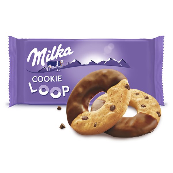 Milka Cookie Loops Ciastka z kawałkami czekolady 132 g (6 sztuk)