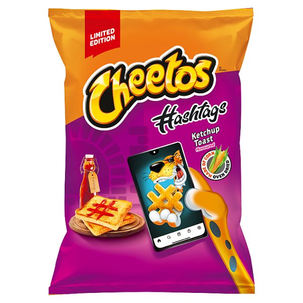 Cheetos Hashtags Chrupki kukurydziane o smaku tosta z ketchupem 130 g