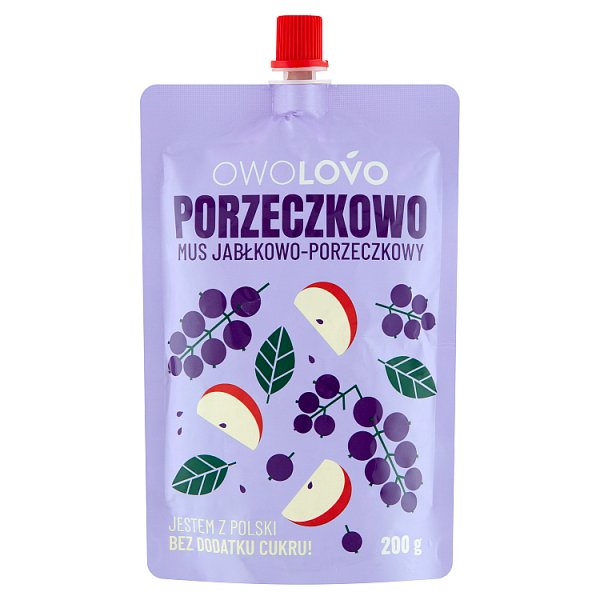 OWOLOVO Porzeczkowo Mus jabłkowo-porzeczkowy 200 g