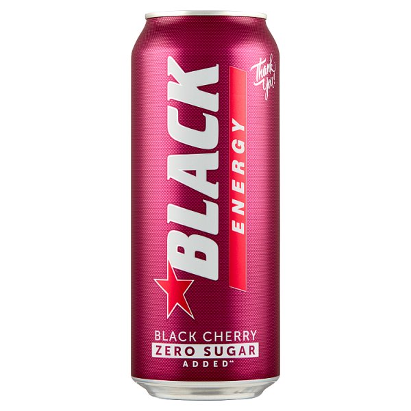Black Energy Zero Sugar Black Cherry Gazowany napój energetyzujący 500 ml