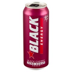 Black Energy Zero Sugar Black Cherry Gazowany napój energetyzujący 500 ml