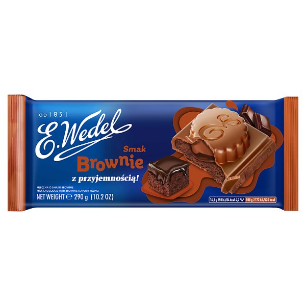 E. Wedel Czekolada mleczna o smaku brownie 290 g