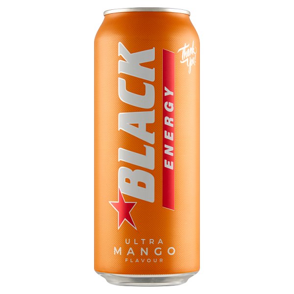 Black Energy Ultra Mango Gazowany napój energetyzujący 500 ml