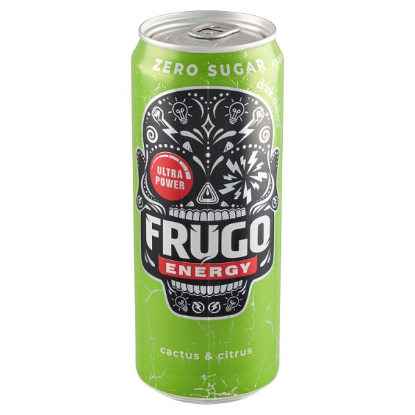Frugo Energy Cactus &amp; Citrus Gazowany napój energetyzujący 330 ml