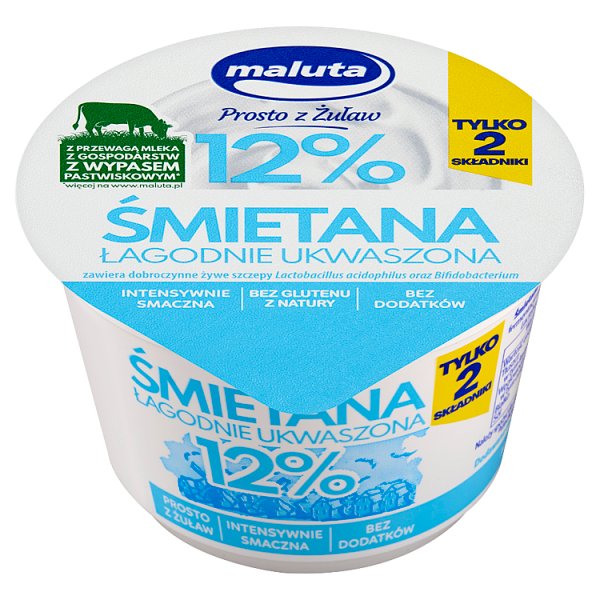 Maluta Śmietana łagodnie ukwaszona 12 % 200 g