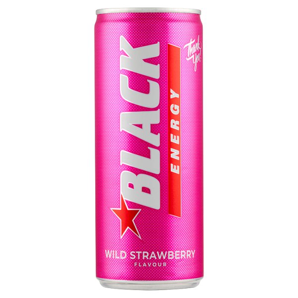 Black Energy Wild Strawberry Gazowany napój energetyzujący 250 ml