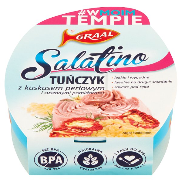 GRAAL Salatino Tuńczyk z kuskusem perłowym i suszonymi pomidorami 160 g