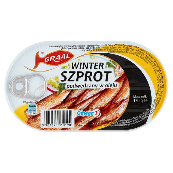 Graal Winter Szprot podwędzany w oleju 170 g